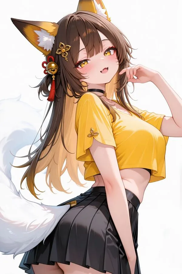 Lumina, the anime fox girl is squatting.